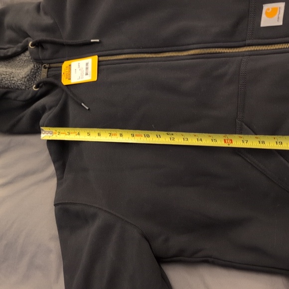 Carhartt Black Fleece-Lined Hoodie Xl - Picture 5 of 14